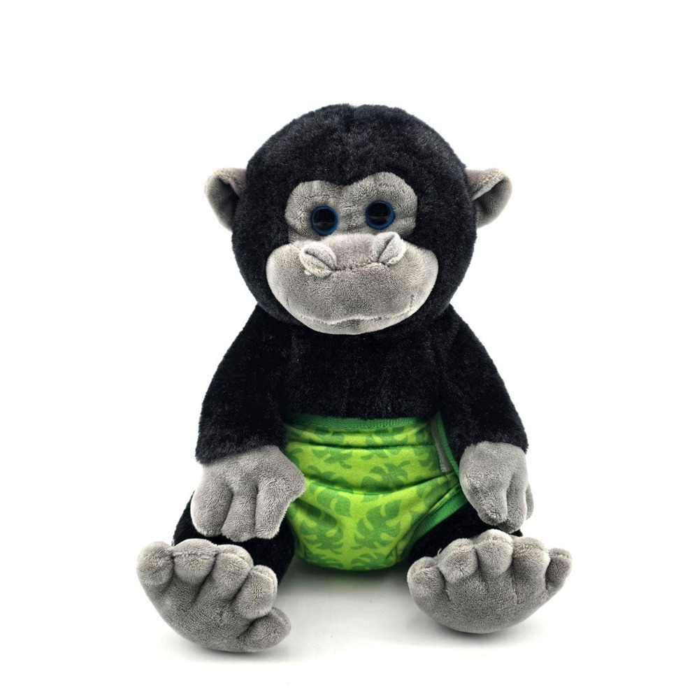 Melissa & Doug Baby Gorilla Plush 11" Green Diaper Replacement Lovey Stuffed Toy